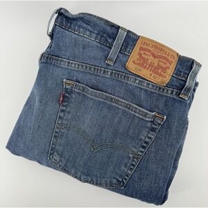 Levi's 559 Size 42x32 Blue Denim Jeans Regular Fit Straight Leg Red Tab